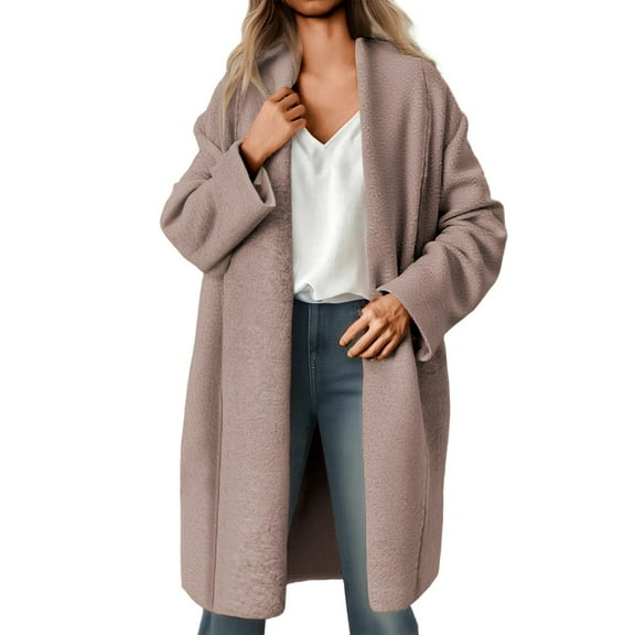 Coats for Women Fall Coats Elegant Long Cardigan Autumn Winter Arrival European Style Open Front Sweater Outwear Coat