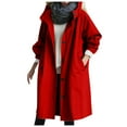 thumbnail image 1 of Coats for Women Fall Coats for Women Women's Casual Mid Length Trench Coat Belted Waist Long Sleeve Outerwear, 1 of 7