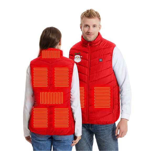 Coats for Women Heated Coat for Men and Women 8 Heating Heated Jacket Plus Size Winter Heating Coat,Womens Coats Plus Size Red XXXL