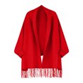 thumbnail image 1 of Coats for Women Outer Cloak Wedding Dress Winter Outer Cloak Jacket,Womens Coats Plus Size Red Free Size, 1 of 5