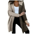 Coats for Women Workout Jackets Color Matching Long Hooded Long Sleeve