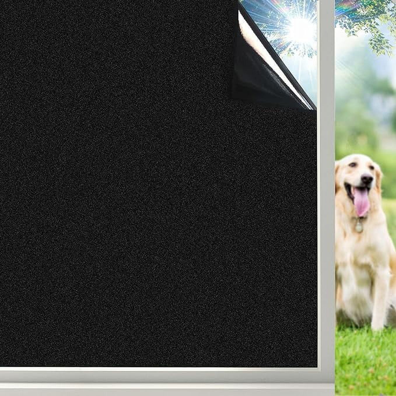 Coavas Blackout Window Film Static Cling: 100% UV Blocking Window ...