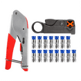 Coax Cable Crimper Kit Tool for RG6 RG59, Coaxial Compression Tool
