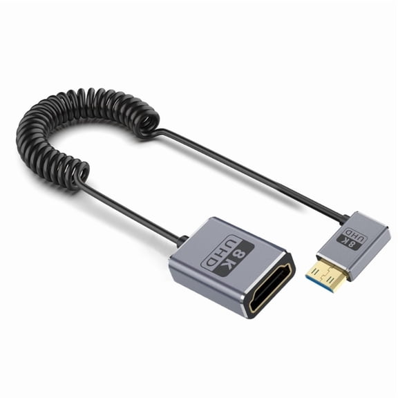Coaxial 8K 2.1 Version Mini to A Female HDMI-compatible Cable Cord Super Thin 2.5mm Video and Audio Transmission