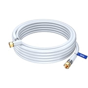 RG6 COAXIAL CABLE with 90-Degree Angled Connector - 25ft / White - Triple Shielded, Non-Oxygen Copper Cable Wire for TV, Internet & More - Flexible Coax Cable Cord