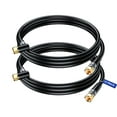 thumbnail image 1 of Coaxial Cable RG6, with a Right Angle 90° Connector, 4 ft, 2 Pack, Coax Cable F-Type Triple Shielded Coax Cable 4 Feet (Black), 1 of 6