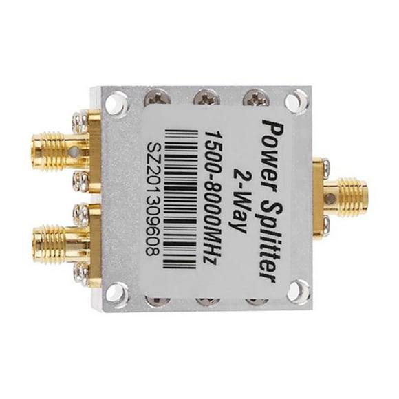 Coaxial Cable Splitter 2-Way RF Power Splitter, Less Than 4.8dB Insertion Loss for Cable TV, Satellite, and Antenna Amplification