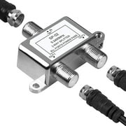 Coaxial Cable Splitter 5-2400MHz, Work with Satellite TV, CATV, Antenna System