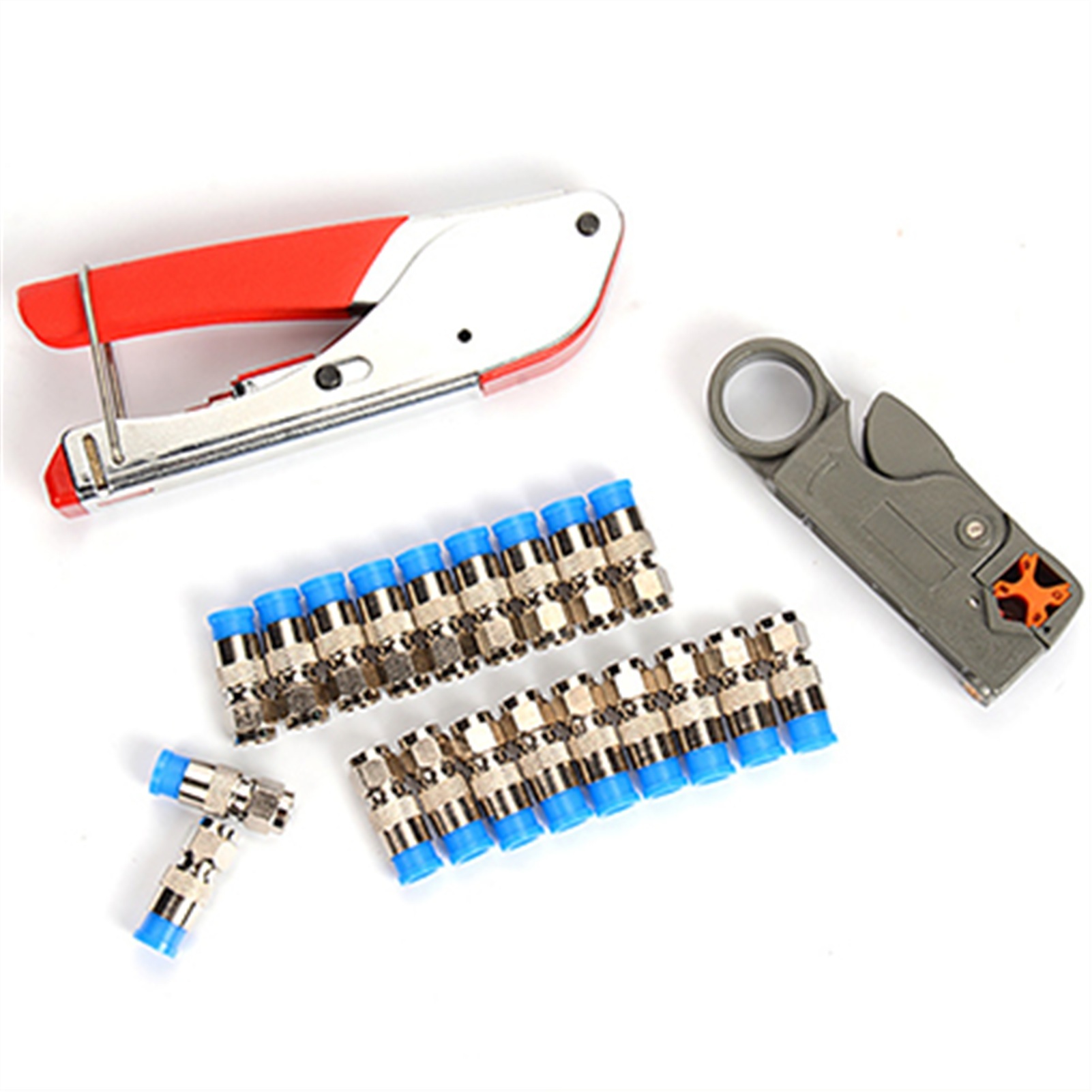 Coaxial Cable Wire Stripper RG6/RG59 Compression F Connector Tool Crimping Pliers Wire Stripping Pliers Kit AMH143 ,Durability That Lasts