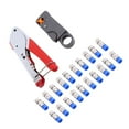 thumbnail image 1 of Coaxial Compression Tool Set - RG6/RG59 F-Connector Crimper & Wire Stripper Kit, 1 of 9