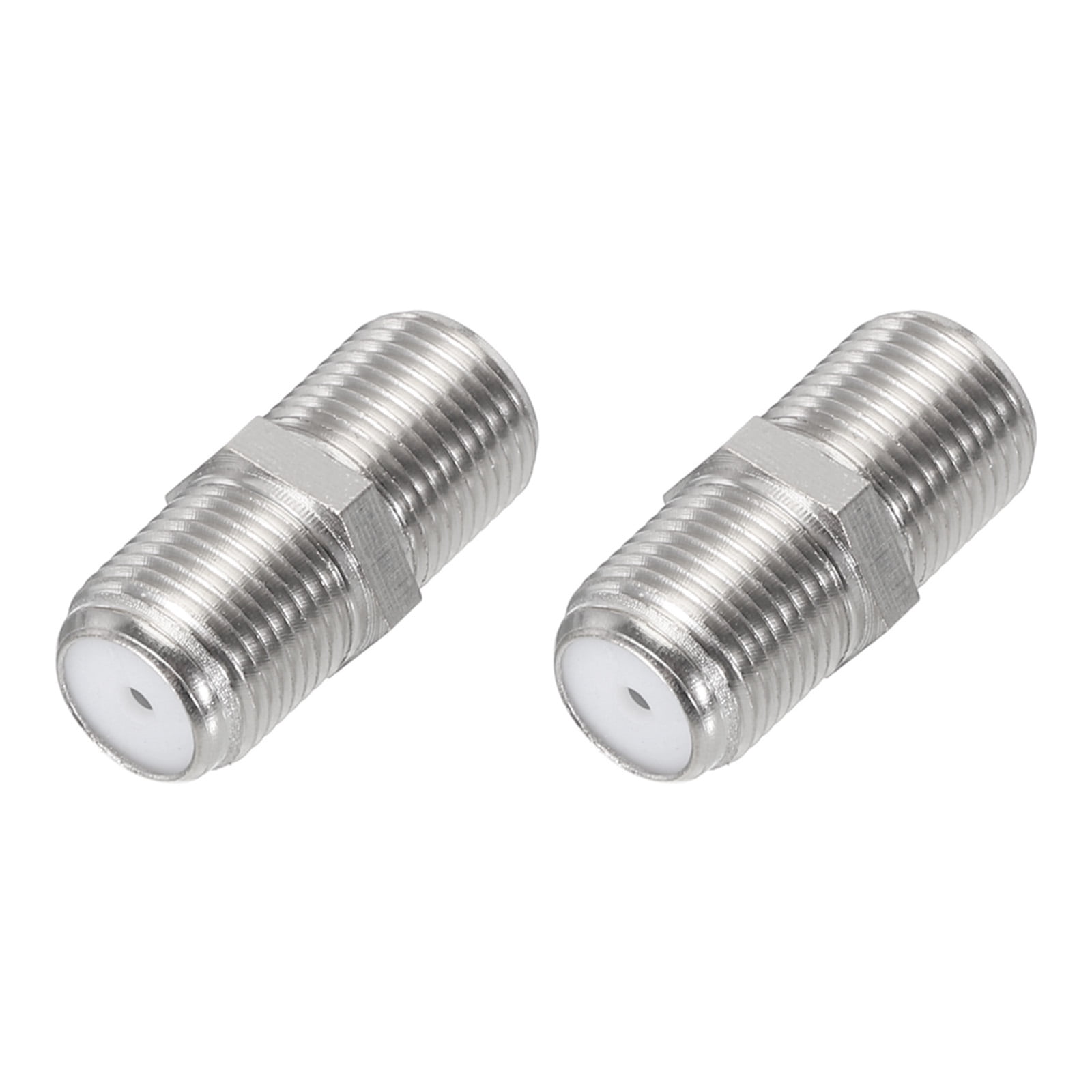 Coaxial Connector RG6 Coax Extender F Female to F Female Gold Plated Adapter 75 Ohm Waterproof 2pcs