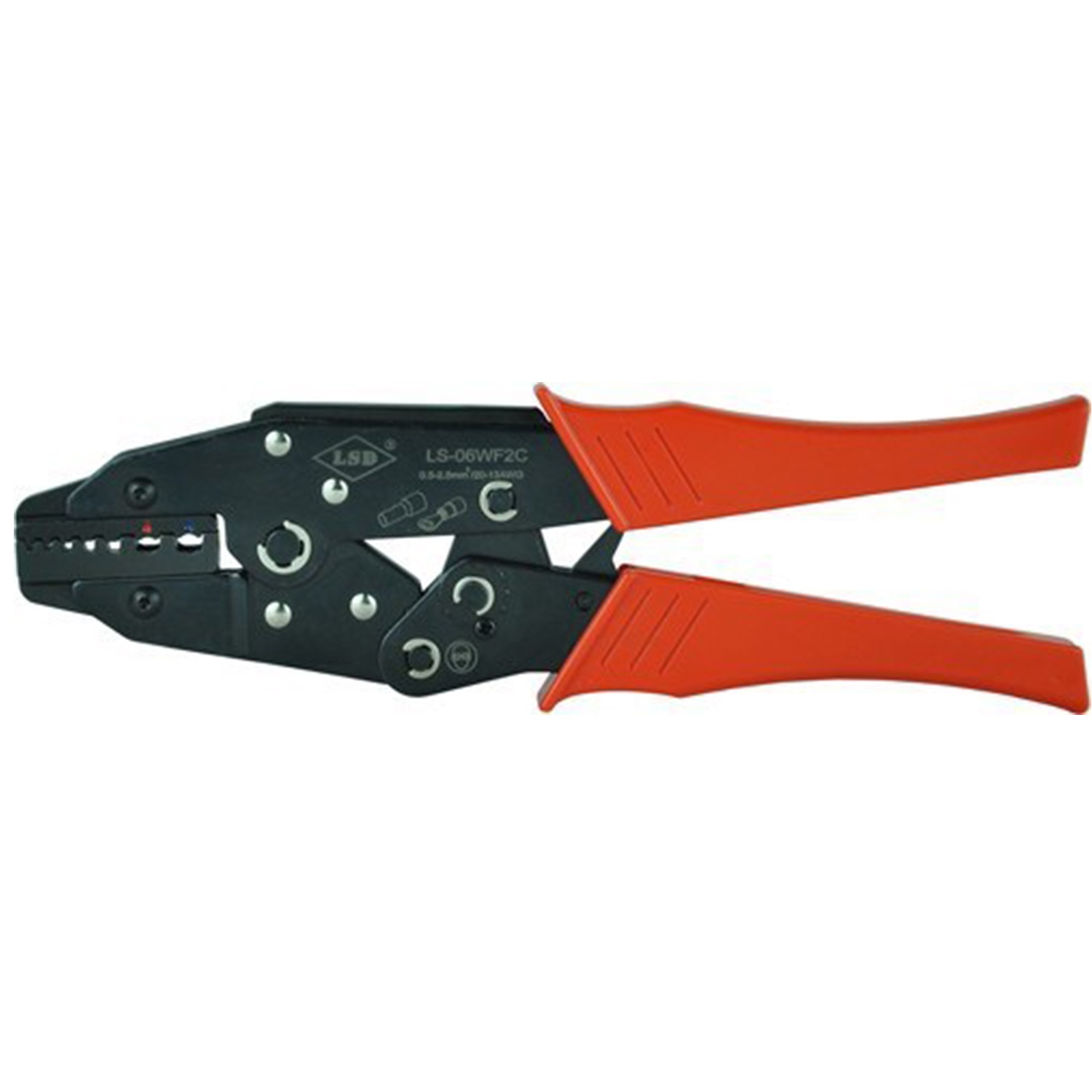 Coaxial Crimping Pliers,0.5-2.5mm² Carbon Steel Ratchet Crimping Tool, Multifunctional Cable Crimping ,Durability That Lasts