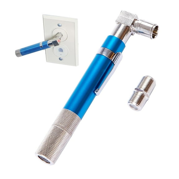 Coaxial Pocket Toner Pocket Continuity Tester(Tracer) and Toner with Light&Buzzer Voltage Toner and Barrel Connector Bundle for Testing Coax Cable, RG6, RG59, CATV Wire Tracer