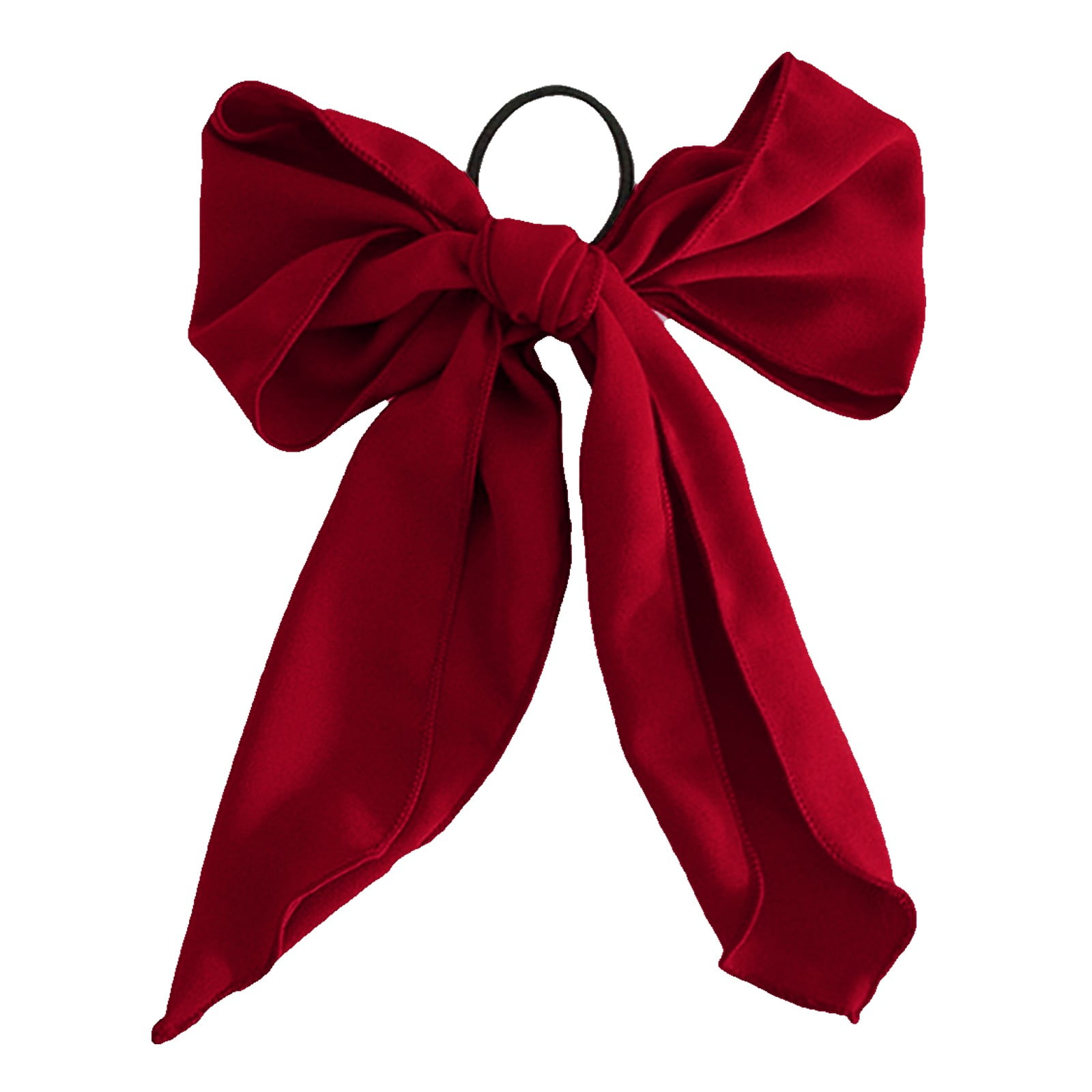 Coaye Bow Knot Hair Rope And Cute Fabric Streamer Ponytail Hair Ring