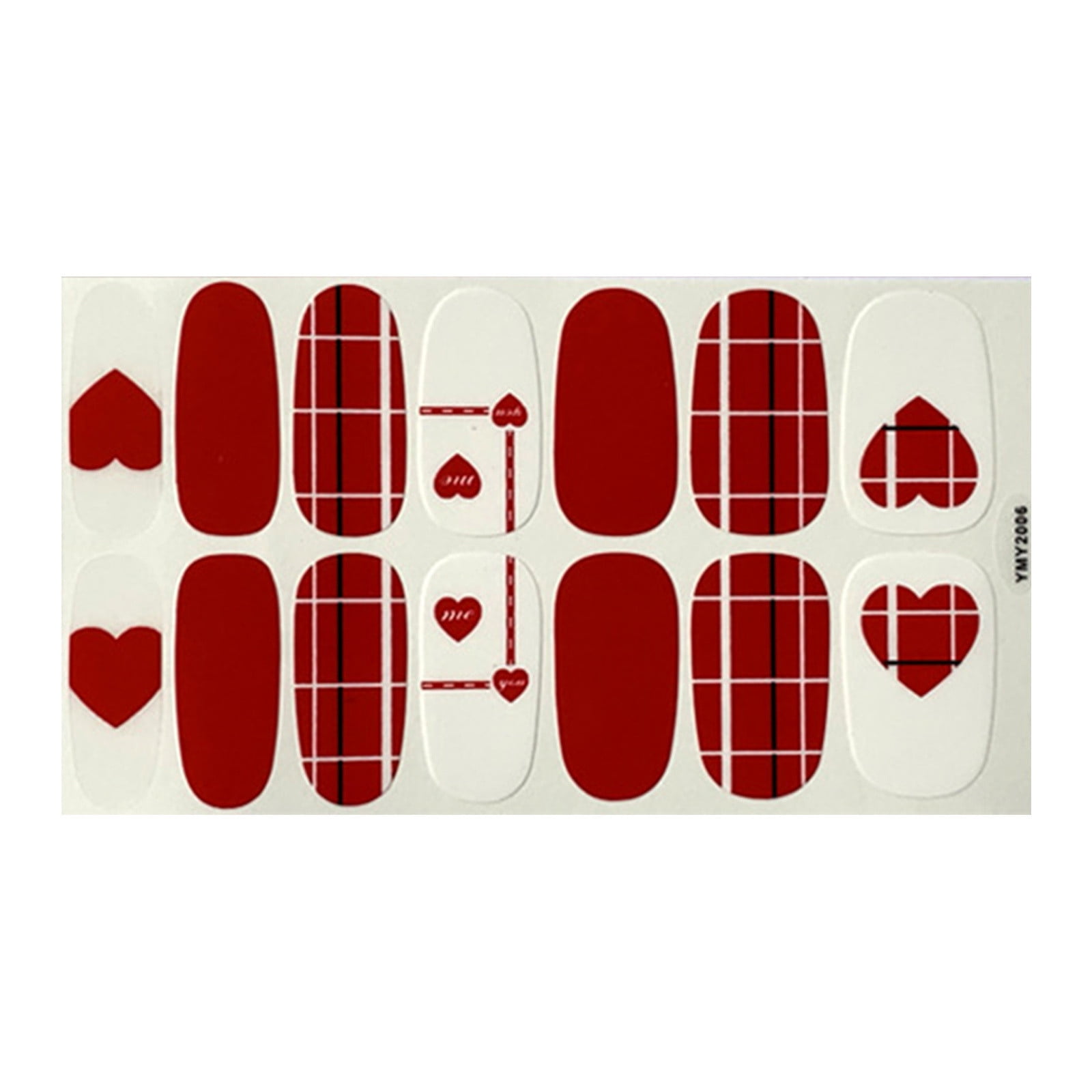 Coaye Nail Stickers Valentine's Day Style Full Set Of Polish Stickers