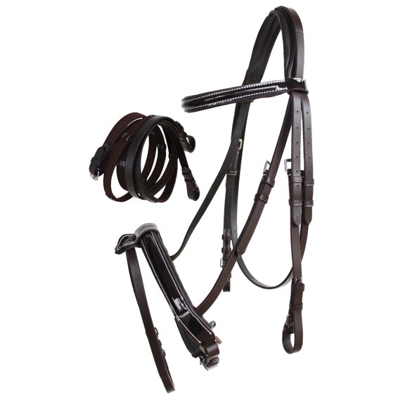 Cob English Brown All-Purpose Trail Leather Bridle Reins 805EB06BR-C