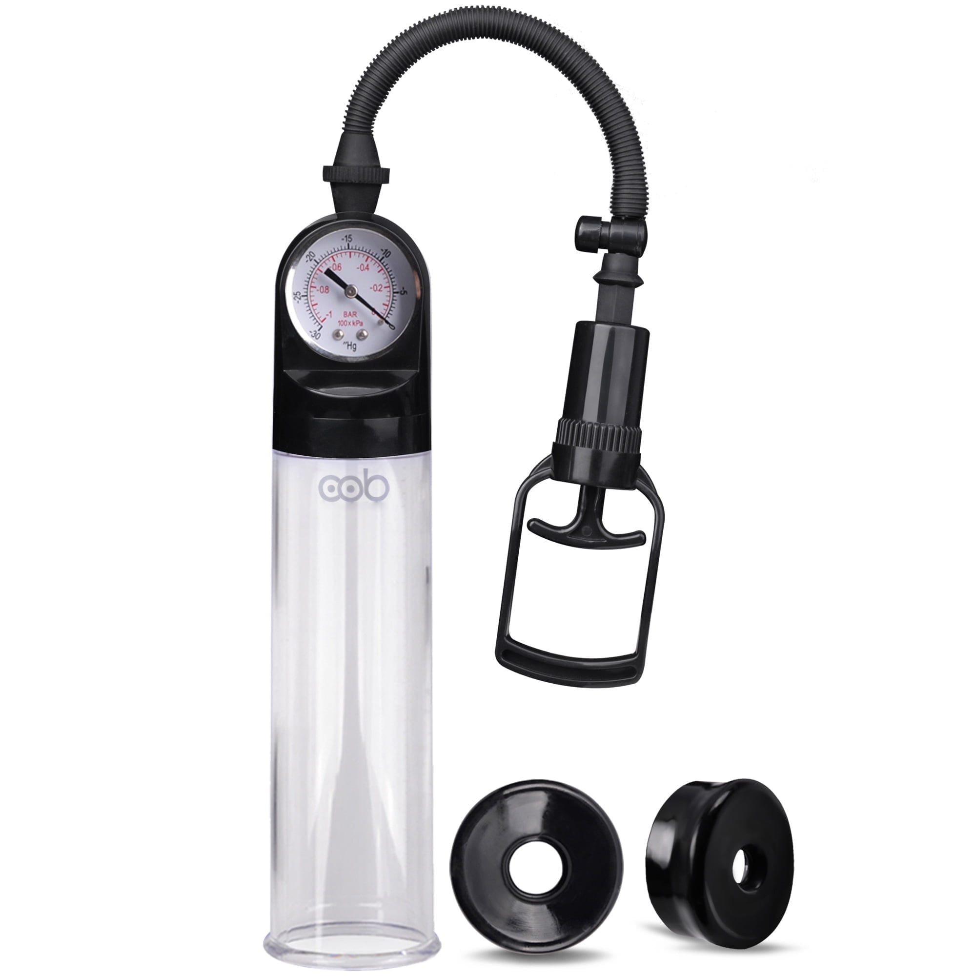 Cob Manual Vacuum Penis Pump with 2pcs Suction Sleeves, Adult Sex Toys for Men