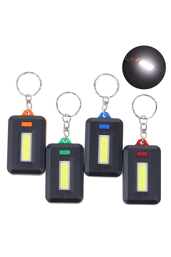 Cob flashlight keychain mini led flashlight portable outdoor emergency light