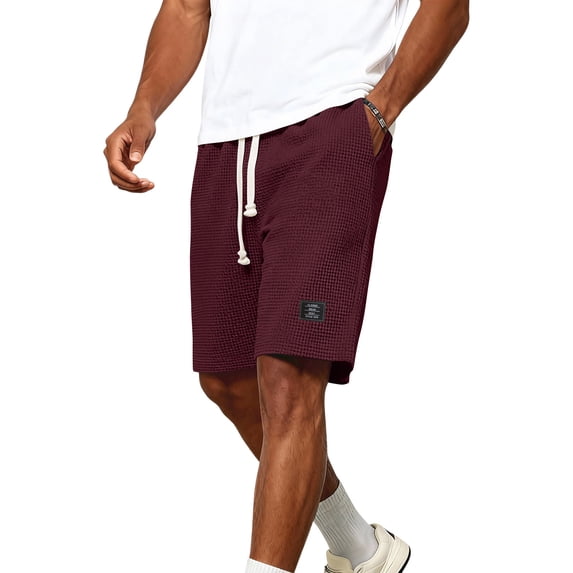 Mens Shorts, Elastic Waist Dstring, Summer Beach Casual Shorts,3XL