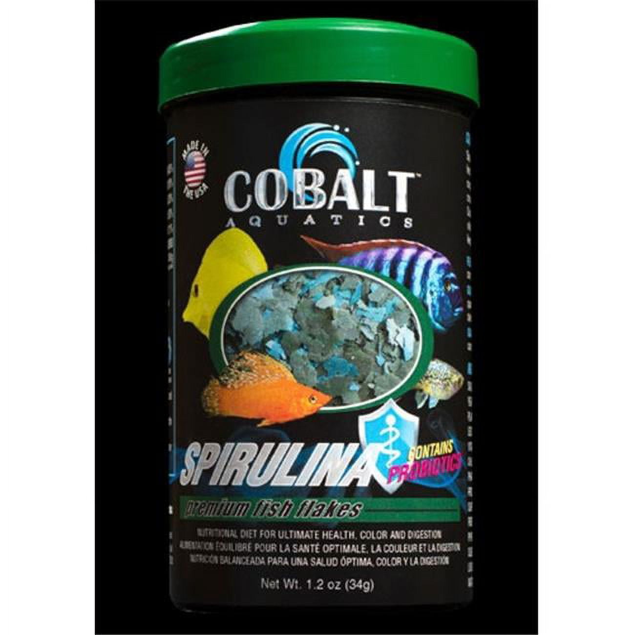 Cobalt Aquatics SPIRULINA Flakes 5oz. 5 oz
