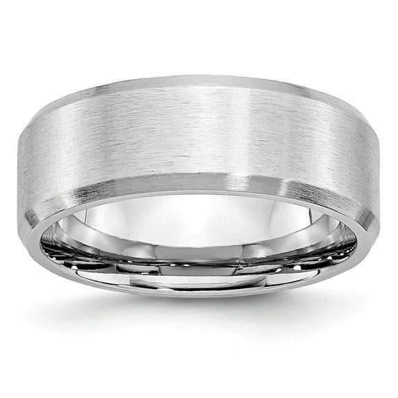 Cobalt Beveled Edge Satin 8mm Band