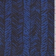 thumbnail image 1 of Cobalt/Black Herringbone Print Chiffon, Fabric By the Yard, 1 of 1