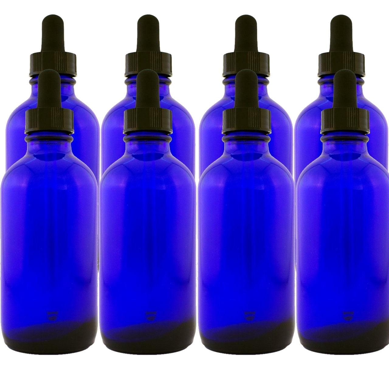 Cobalt Blue 4oz Dropper Bottle (120ml) Pack of 8 - Glass Tincture ...