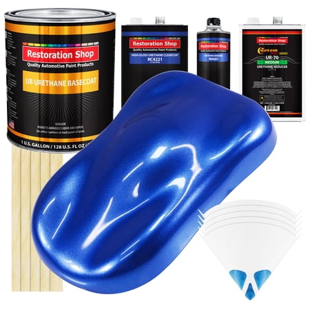 Cobalt Blue Metallic Gallon URETHANE BASECOAT CLEARCOAT Car Auto Paint Kit