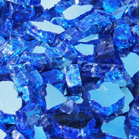 Cobalt Blue Reflective Fire Pit Glass 50 lbs - Cobalt