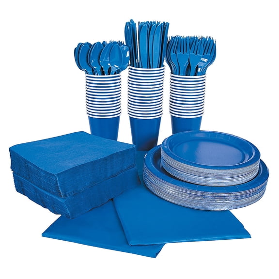 Cobalt Blue Tableware Kit for 48 Guests