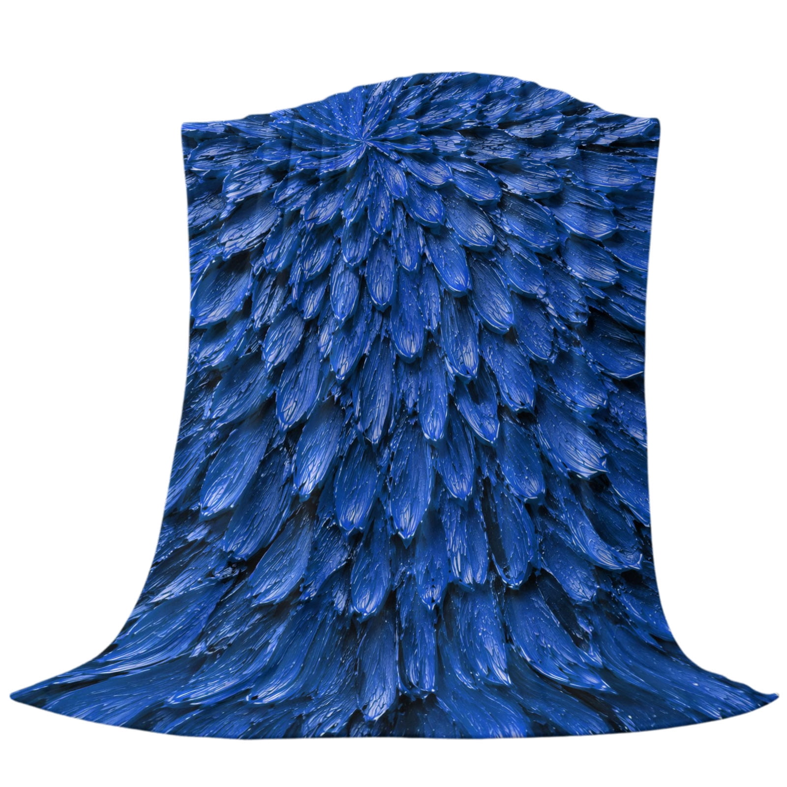 Deep Throw Toy Cobalt Blue Throw Blanket for Bed Couch Sofa, Deep Blue Center Burst ...