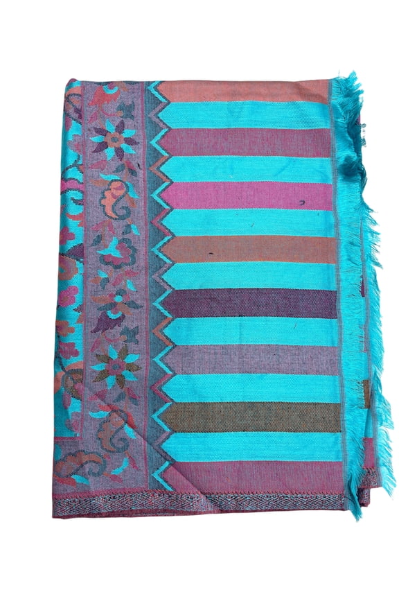 Cobalt Blue and Yellow Modal Scarf with Kani Weaving For Women Exquisite Unique Summer/Spring Collection Lightweight Soft Scarf Shawl Wrap