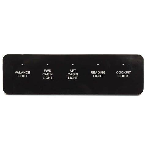 Cobalt Boat Light Button Panel 415407 | A36 Black Acrylic
