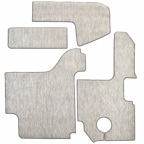 Cobalt Boat Snap-In Deck Mats 406784 | Lt Gray Woven Vinyl (Set of 4)