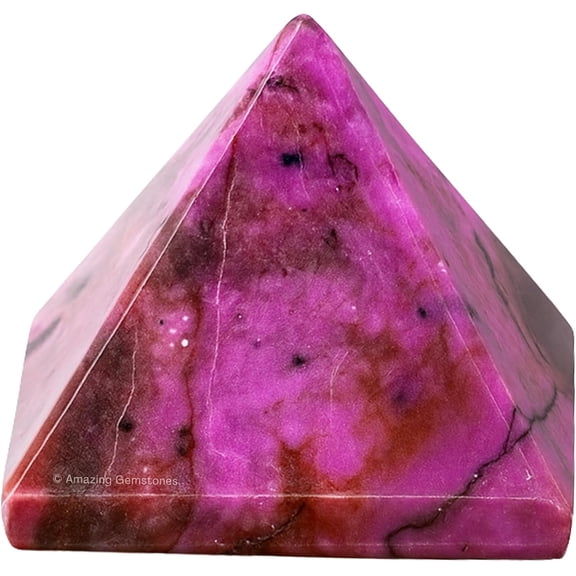 Cobalt Calcite Pyramid Crystal Healing Stones - 1" Inch