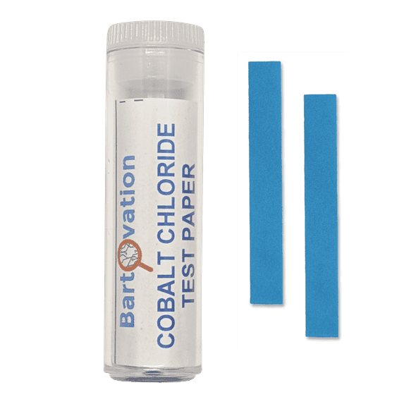 Bartovation Cobalt Chloride Moisture and Humidity Detection Test Paper [Vial of 100 Strips]