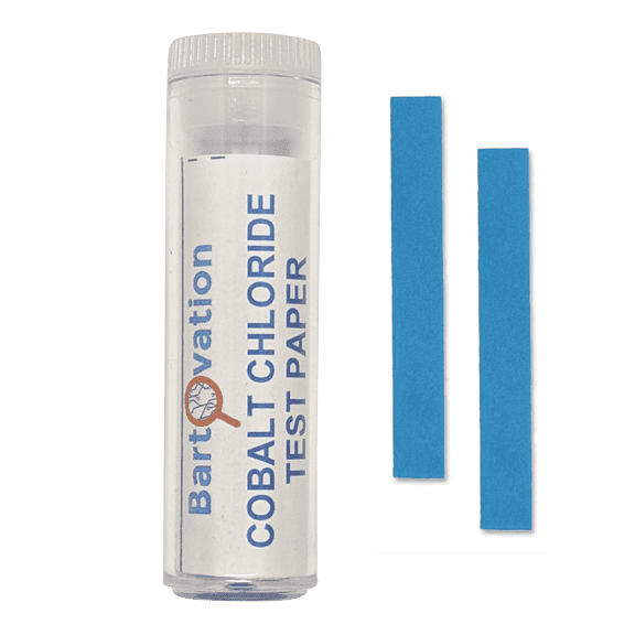 Bartovation Cobalt Chloride Moisture and Humidity Detection Test Paper [Vial of 100 Strips]