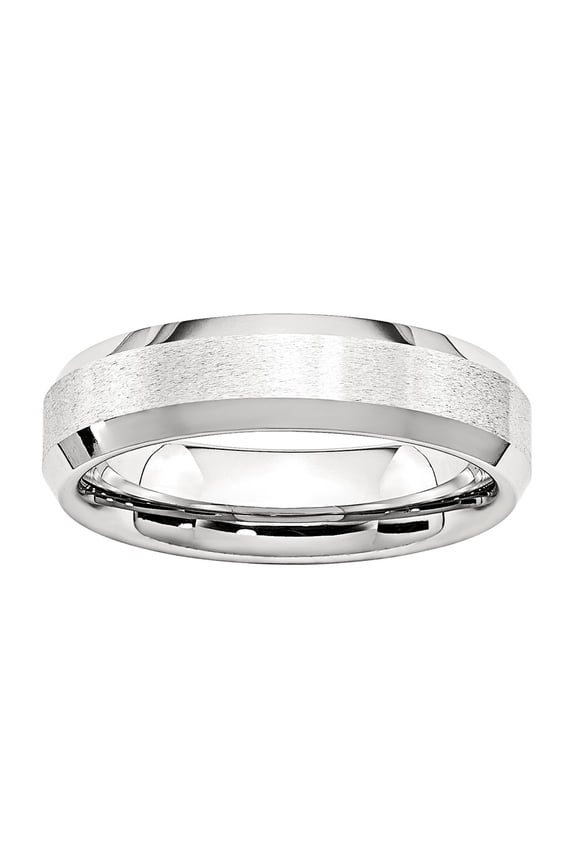 Cobalt Chrome 6mm Comfort Fit Beveled Edge Band