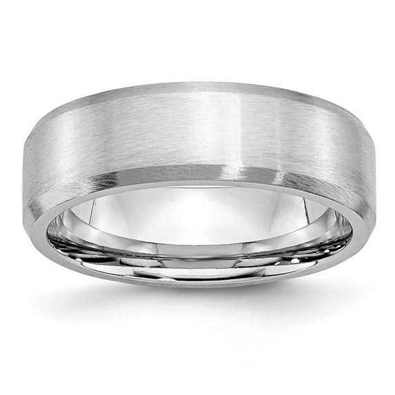 Cobalt Chromium All Satin 7mm Band Ring - Size 10