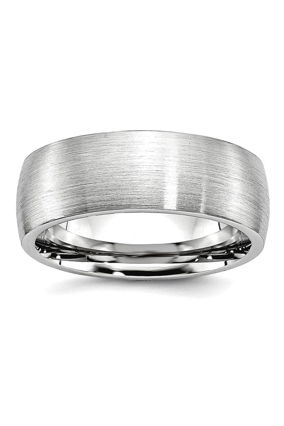 Cobalt Chromium Half Round Engravable Satin 8mm Band Ring Size 12.5 Jewelry for Women