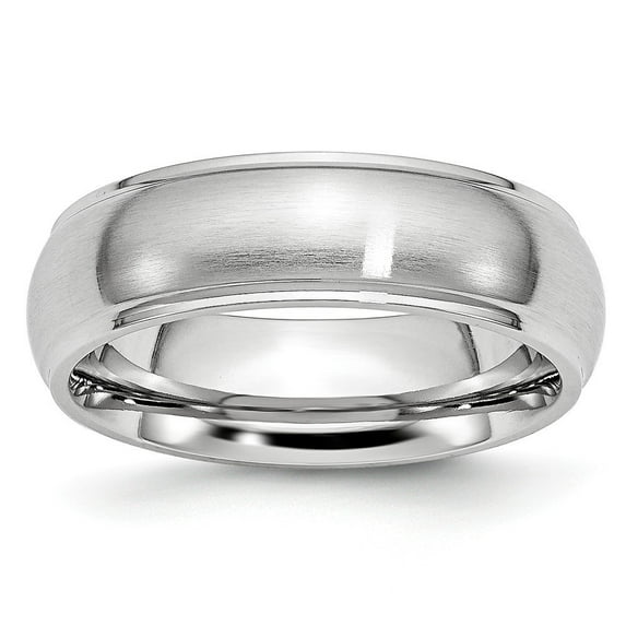 Cobalt Chromium Satin Polish 7mm Band Ring - Size 10
