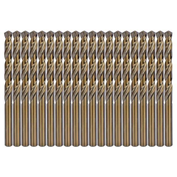 Cobalt Drill Bit 20Pcs 1/8 in. HSS Co M35 Jobber Length Twist Drill Steel Metal