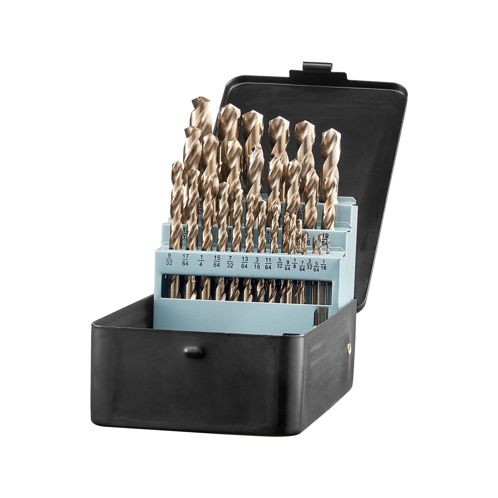 Cobalt Drill Bit Set 29 Pcs M35 High Speed Steel Storage Case Metal ...