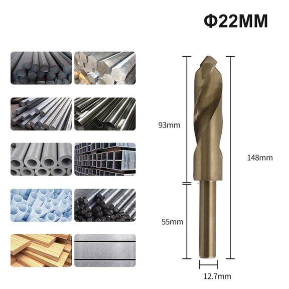 Cobalt Drill Bit With A 12 7Mm Shank Perfect For Handheld And Bench Tools