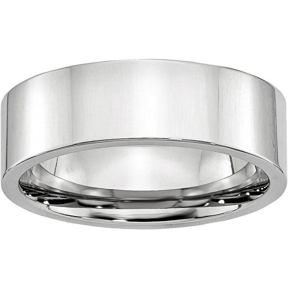 Cobalt Flat Polished 7mm Band