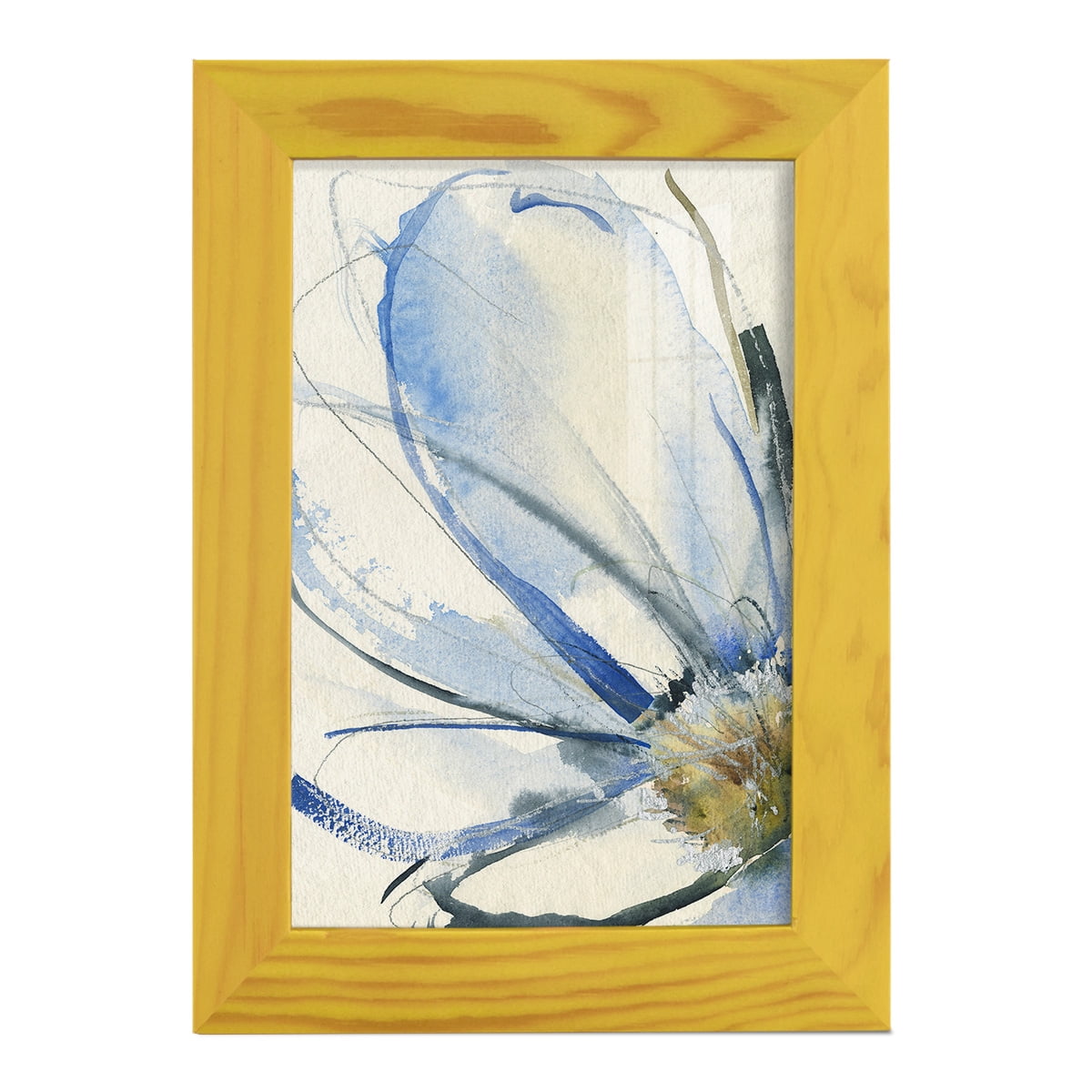 Cobalt & Paynes Petals I - Framed Print w/glass - Sunflower Yellow