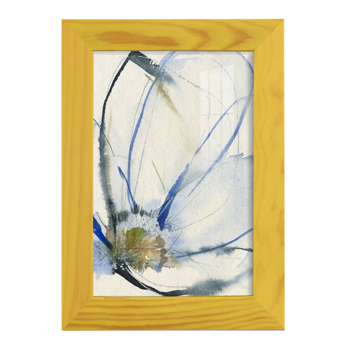 Cobalt & Paynes Petals II - Framed Print w/glass - Sunflower Yellow