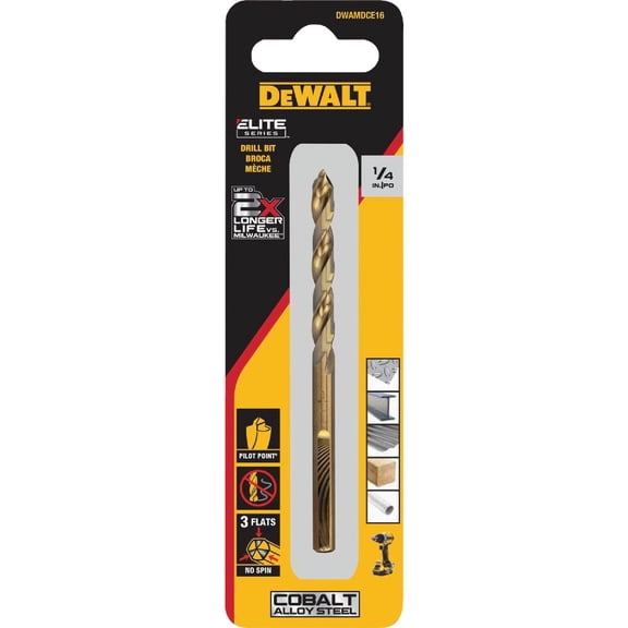 Cobalt Pilot-Point Drill Bit, 1/4-In.