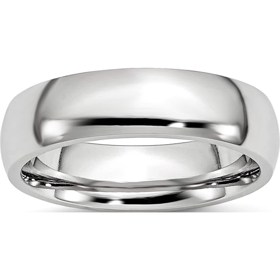 Cobalt Polished 6mm Half Round Band (Size 12.5) Made In China cc26-12.5