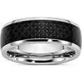 thumbnail image 1 of Cobalt Polished Black Carbon Fiber Inlay 8mm Band (Size 9) Made In China cc59-9, 1 of 5